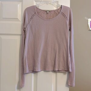 Women ms Lucky Brand waffle weave shirt size small